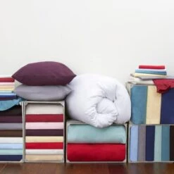 Non Iron Plain Dye White Fitted Valance Sheet -Habitat Store 1000000604 alt02