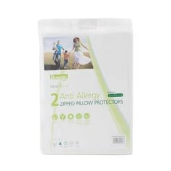 Pack Of 2 Freshnights Cotton Anti-Allergy Zipped Pillow Protectors -Habitat Store 1000010800 alt02