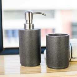 Grey Resin Tumbler -Habitat Store 1000069977 alt02