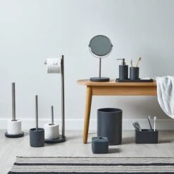 Grey Resin Electric Toothbrush Holder -Habitat Store 1000083073 alt08