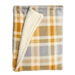 Check Sherpa Throw, 130cm X 180cm 12 Check Sherpa Throw, 130cm X 180cm -Habitat Store 1000117650 alt02