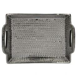 Ceramic Silver Dimple Tray -Habitat Store 1000119555 alt01