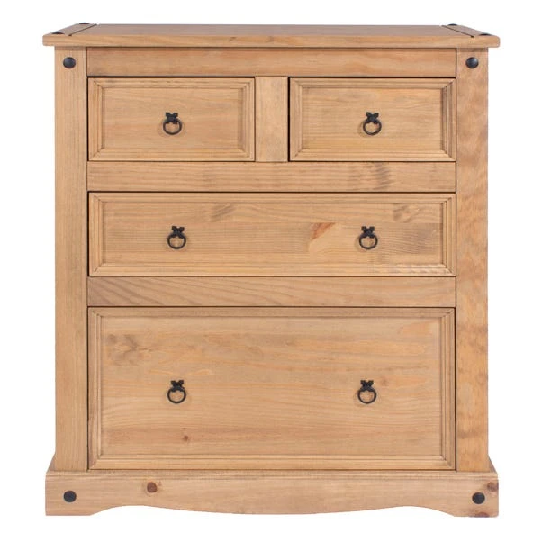 Corona 2 Over 2 Drawer Chest, Pine 4 Corona 2 Over 2 Drawer Chest, Pine - Image 2