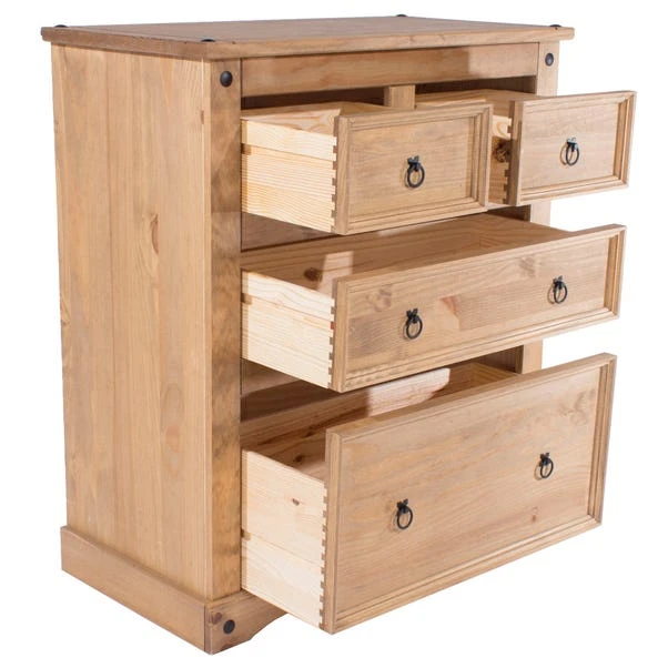 Corona 2 Over 2 Drawer Chest, Pine 5 Corona 2 Over 2 Drawer Chest, Pine - Image 3