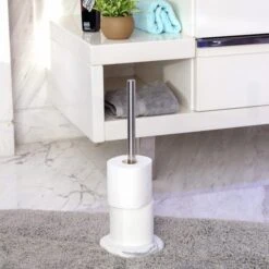 Marble Effect Toilet Roll Storage -Habitat Store 1000140493 alt03
