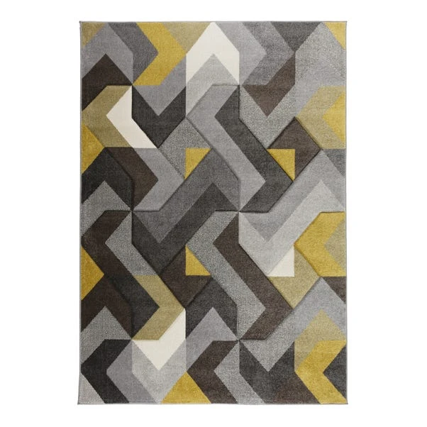 Hand Carved Aurora Geometric Rug 4 Hand Carved Aurora Geometric Rug - Image 2