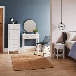 Lynton Tall Small 5 Drawer Chest, White -Habitat Store 1000146579 alt01