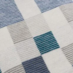Super Soft Mini Squares Blue Throw -Habitat Store 1000152688 alt02