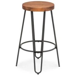 Torino Counter Height Bar Stool, Black Metal -Habitat Store 1000157997 alt02