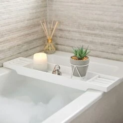 Marble Effect Bamboo Bath Rack -Habitat Store 1000160226 alt03