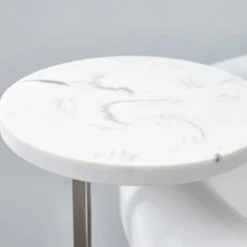 Marble Effect Top White Bath Table -Habitat Store 1000160228 alt01