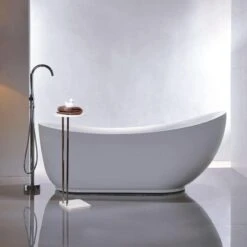 Marble Effect Top White Bath Table -Habitat Store 1000160228 alt06