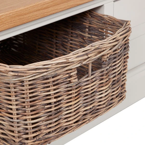 Compton Coffee Table With Baskets, Ivory 9 Compton Coffee Table With Baskets, Ivory - Image 7