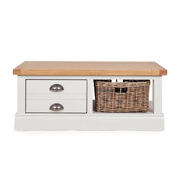 Compton Coffee Table With Baskets, Ivory 10 Compton Coffee Table With Baskets, Ivory - Image 8