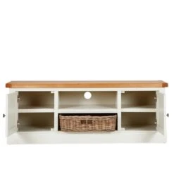 Compton Ivory Wide TV Unit With Baskets For TVs Up To 60" 11 Compton Ivory Wide TV Unit With Baskets For TVs Up To 60" -Habitat Store 1000162417 alt02
