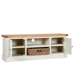 Compton Ivory Wide TV Unit With Baskets For TVs Up To 60" 12 Compton Ivory Wide TV Unit With Baskets For TVs Up To 60" -Habitat Store 1000162417 alt03