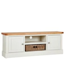 Compton Ivory Wide TV Unit With Baskets For TVs Up To 60" 13 Compton Ivory Wide TV Unit With Baskets For TVs Up To 60" -Habitat Store 1000162417 alt04