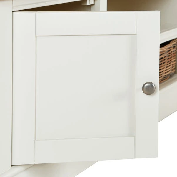 Compton Ivory Wide TV Unit With Baskets For TVs Up To 60" 9 Compton Ivory Wide TV Unit With Baskets For TVs Up To 60" - Image 7