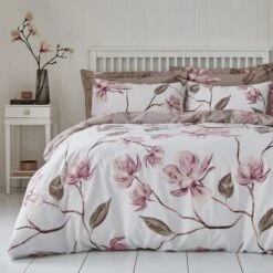 Lois Large Floral Pink Oxford Pillowcase 7 Lois Large Floral Pink Oxford Pillowcase -Habitat Store 1000166987 alt02
