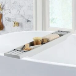 Grey Bamboo Bath Rack -Habitat Store 1000167269 alt02