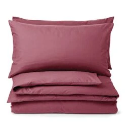 Non Iron Plain Dye Claret Standard Pillowcase Pair 5 Non Iron Plain Dye Claret Standard Pillowcase Pair -Habitat Store 1000167655 alt01