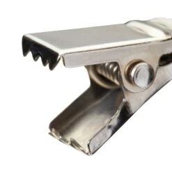 Pack Of 6 Satin Steel Curtain Rings With Clips Dia. 25mm -Habitat Store 1000182937 alt02