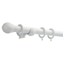 Venice Fixed Wooden Curtain Pole With Rings 8 Venice Fixed Wooden Curtain Pole With Rings -Habitat Store 30111987