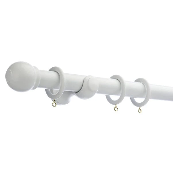 Venice Fixed Wooden Curtain Pole With Rings 3 Venice Fixed Wooden Curtain Pole With Rings