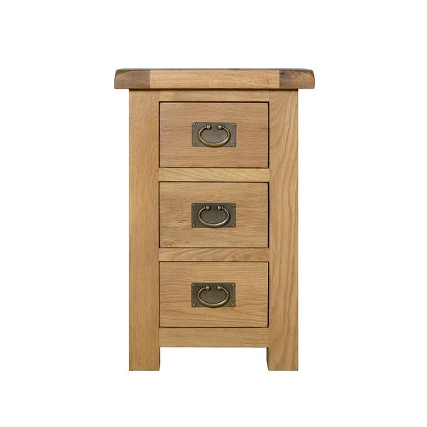 Aylesbury Wide 3 Drawer Bedside Table, Oak 3 Aylesbury Wide 3 Drawer Bedside Table, Oak