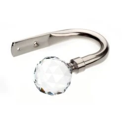 Satin Steel Faceted Holdbacks