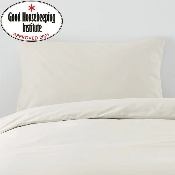 Non Iron Plain Dye Ivory Standard Pillowcase Pair 3 Non Iron Plain Dye Ivory Standard Pillowcase Pair
