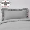 Non Iron Plain Dye Slate Frilled Pillowcase 1 Non Iron Plain Dye Slate Frilled Pillowcase -Habitat Store 30145853