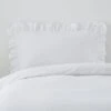 Non Iron Plain Dye White Frilled Pillowcase -Habitat Store 30145865