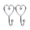 Pack Of 2 Chrome Heart Curtain Hooks -Habitat Store 30169771