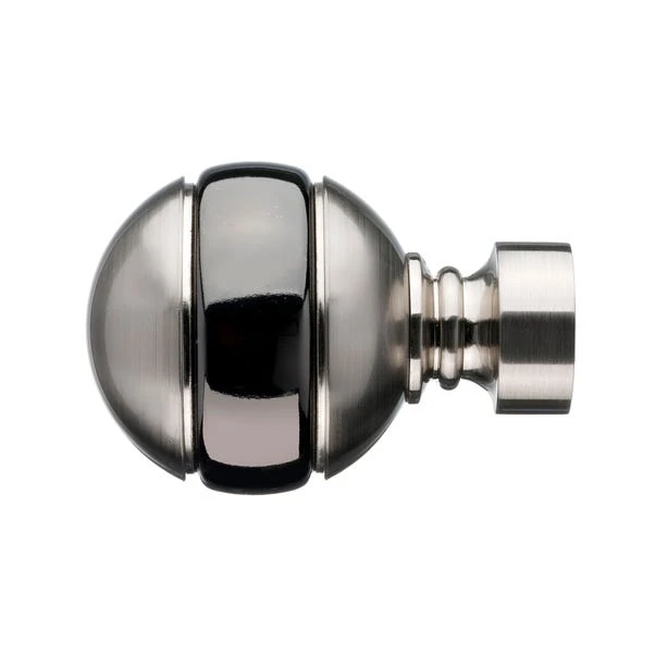Mix And Match Manhattan Satin Silver Ball Finials Dia. 28mm 3 Mix And Match Manhattan Satin Silver Ball Finials Dia. 28mm