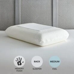 Gel Fusion Memory Foam Back Sleeper Pillow