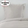 Non Iron Plain Dye Silver Continental Square Pillowcase -Habitat Store 30241216