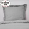 Non Iron Plain Dye Slate Continental Square Pillowcase -Habitat Store 30241284