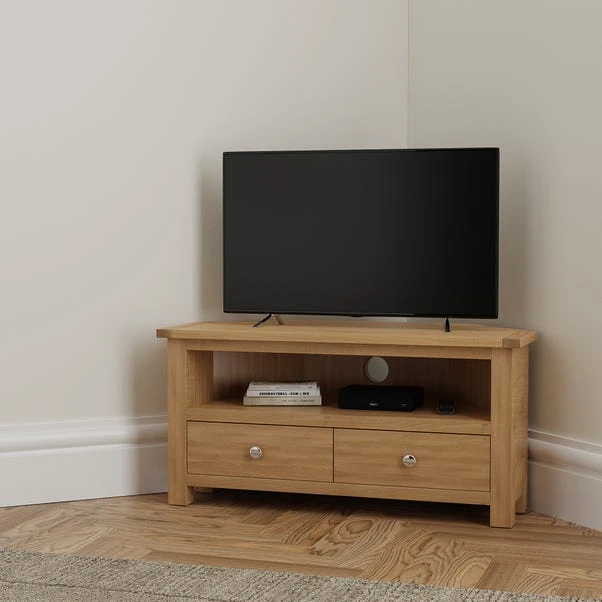 Bromley Corner TV Unit, Oak For TVs Up To 40" 20 Bromley Corner TV Unit, Oak For TVs Up To 40" - Image 18