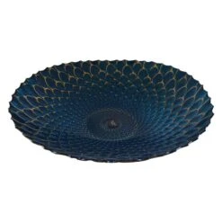 Deco Charm Teal Glass Platter -Habitat Store 30273016 alt02