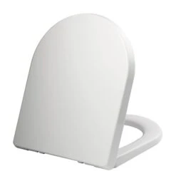 Thermoplast White Soft Close D Shape Toilet Seat