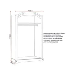 Corona Double Wardrobe, Pine -Habitat Store 30359229 alt09