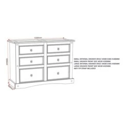 Corona 6 Drawer Chest, Pine -Habitat Store 30359232 alt09