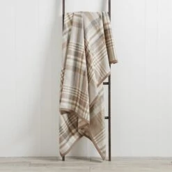 Super Soft Plaid Check Natural Throw 14 Super Soft Plaid Check Natural Throw -Habitat Store 30410642
