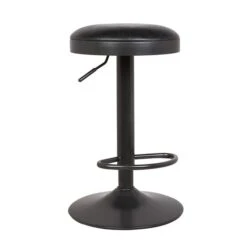 Terni Adjustable Height Swivel Bar Stool, Faux Leather -Habitat Store 30555219 alt01