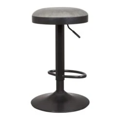 Terni Adjustable Height Swivel Bar Stool, Faux Leather -Habitat Store 30555226 alt02