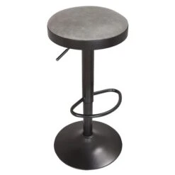 Terni Adjustable Height Swivel Bar Stool, Faux Leather -Habitat Store 30555226 alt03