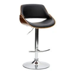 Trento Adjustable Height Bar Stool, Faux Leather -Habitat Store 30563206