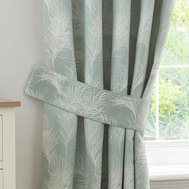 Feathers Duck Egg Tiebacks 3 Feathers Duck Egg Tiebacks