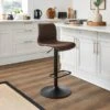 Venice Adjustable Height Swivel Bar Stool, Faux Leather -Habitat Store 30563382